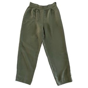 JOSEPHINE CHAUS High Waist 100% Silk Olive Green Women’s Pants Size 8
